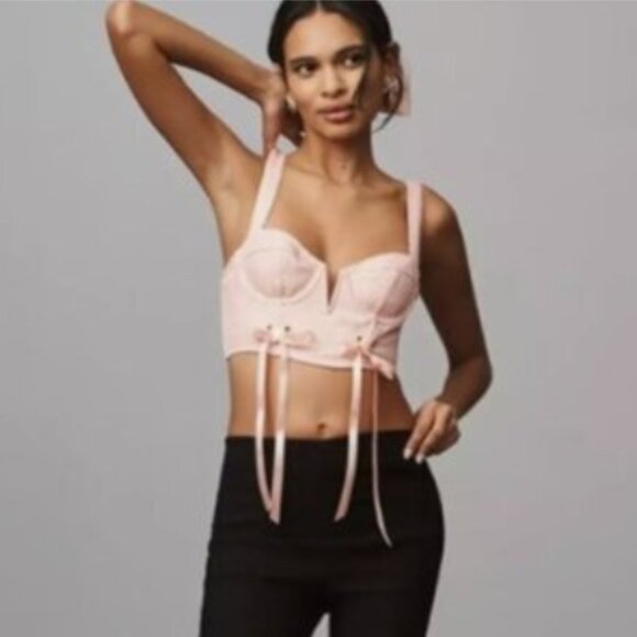 Brand New By Anthropologie Tweed Corset Bra Top - Picture 6 of 16